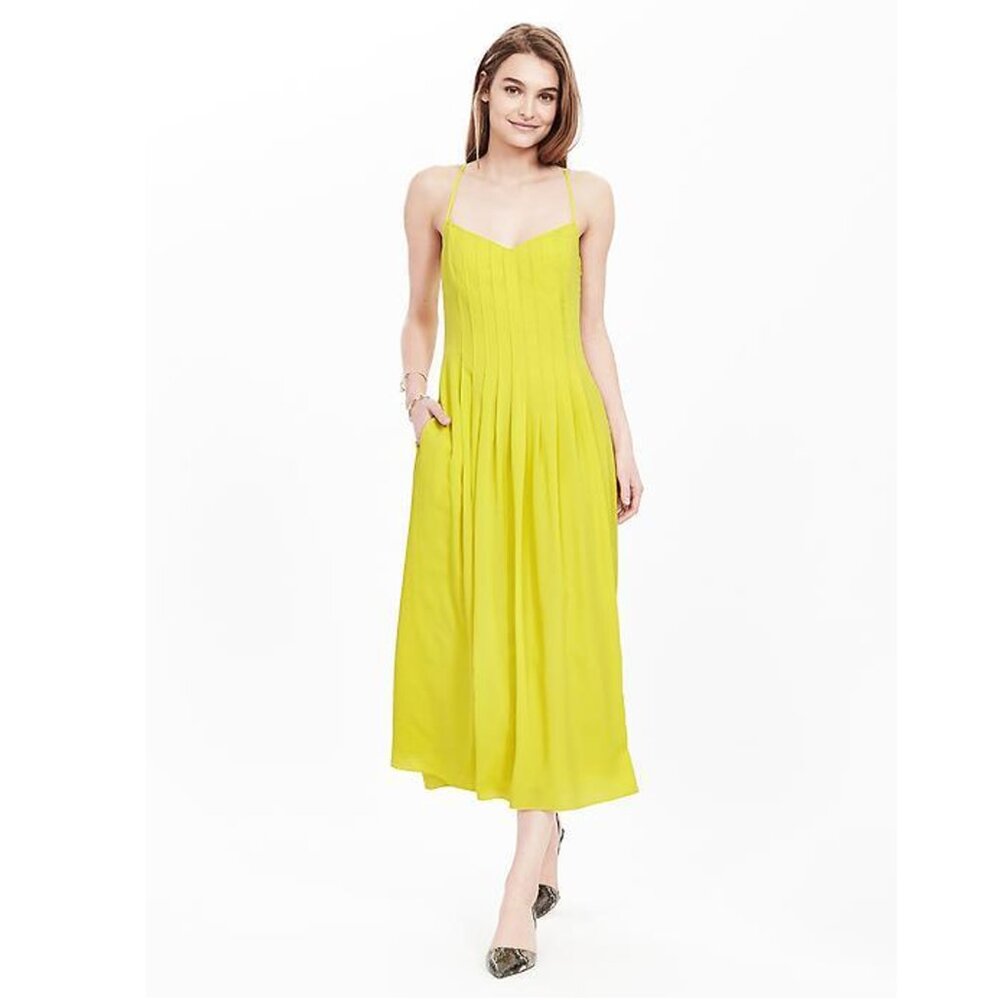 Banana Republic | Yellow Pintuck Dress 4P